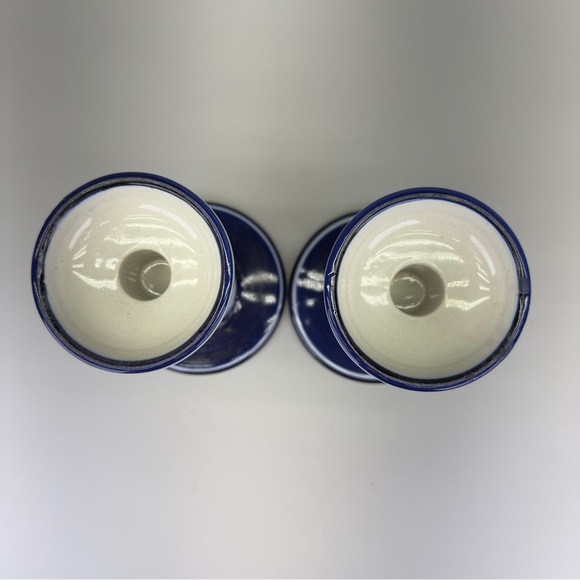 Vintage Blue and White Dansk Candleholders - Picture 4 of 10